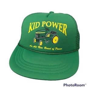 Vintage Tractor Kid Double SnapBack Hat Kid Power “an all new bread of power”